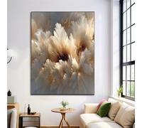 DLERFLOVR Lienzos Decorativos Para Pared Pluma - Lienzo Sin Marco Estilo Abstracto, Obra Decorativa Para Dormitorio, Cocina, Sala De Estar, DecoracióN Del Hogar (50l x 70an cm, Blanquecino)