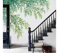 DLERFLOVR Papel Pintado Estilo Natural Papel Tapiz Fotográfico Sauce Llorón Papel de Pared Sala Póster Fotomurales Decoración De Pared para Salón Dormitorio Comedor, 300x210cm, Verde