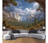 DLERFLOVR Papel Tapiz Fotográfico 3D Belleza Del Valle De Zhuang - 150x105cm Papel Pintado Pared Parque Nacional Panorámico de Seda Póster Gigante de Pared para Salón Dormitorio Comedor, Verde