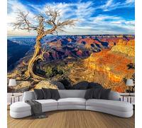 DLERFLOVR Papel Tapiz Fotográfico Gran Cañón, Estados Unidos 400x280cm Papel Pintado Panorámico Paisaje Realista Fondo De Pantalla Decoración de Pared Moderna para Salón, Cuarto, Oficina, Azul
