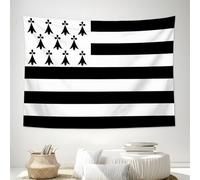 DLERFLOVR Tapiz de Pared Bandera De Bretaña Tapices de TelaHistoria Y Cultura Tapiz para Colgar Tapices Decorativos para Dormitorio Sala de Estar Ufficio, 230x180 cm, En Blanco Y Negro