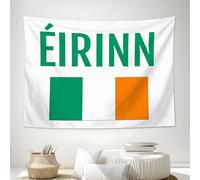 DLERFLOVR Tapiz de Pared Bandera Irlandesa Tapices de TelaCultura Nacional Tapiz para Colgar Tapices Decorativos para Dormitorio Sala de Estar Ufficio, 230x180 cm, Verde