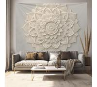 DLERFLOVR Tapiz de Pared Grande Actividades De Yoga Y Meditación Colgante de Pared Mandala Retro Decoración de Tapiz para Fiesta Decoración del Hogar Fondo, Gris Claro, 100x75 cm