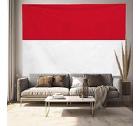 DLERFLOVR Tapiz de Pared Indonesia - Colgar de Pared - 150x130 cm Tapicería de Tela Cultura Tradicional Tapices Decorativo para Habitacion Dormitorio Salon, Rojo