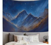 DLERFLOVR Tapiz de Pared Nebulosa Abstracta Tapices de Tela Grandes Maravillas Cósmicas Colgar de Pared Tapices Decorativos para Hogar Oficina Dormitorio, 100x75 cm, Azul Oscuro