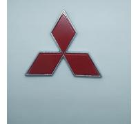 DLGJZS Coche Emblema para Mitsubishi ASX 2012-2016,ABS Insignia Maletero Logo Parachoques Rejillas Distintivo Auto Embellecedores Style Accesorios,Red-L