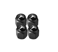 DLGJZS Tapas Válvula Neumático Coche para Tesla Model S,Metal Tapones Rueda Automóvil Cubierta Polvo Neumáticos con Sello con Logotipo Emblema Accesorios Coche,Black