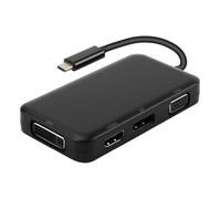 DLH - MOBILE ACCESSORIES Adaptador USB-C (M) a DisplayPort/HDMI/VGA/DVI (F) - DP 4K/