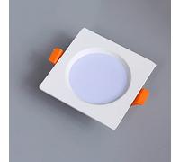 DLHH Foco empotrable de Techo Cuadrado de Aluminio, Panel de luz Empotrado, luminaria LED, bañadores de Pared Simples y de bajo Consumo para baño, Pasillo, Cocina Clase energética A+