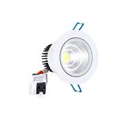 DLHH Foco LED empotrable de Techo Ajustable, Panel Redondo, Resistente al Agua IP65, para baño, Dormitorio, Cocina, lámpara de Pared (3000 K, CA 110-240 V) (Color