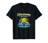Dlighting The Court Pickleball Retro Lightbulb Pickle Camiseta