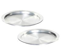 DLK - Bandeja de aluminio para Kunefe de 2 x 13 pulgadas, juego de platos Kunafa, juego de 2 sartenes Kunefe para dulces, kunafeh o kadaifi