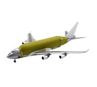 DLKMTIND Aleación 1:200 Modelo De Avión Boeing Bare Metal B747-400LCF Avión Fundido A Presión Modelo Jet N7478C Solapas hacia Abajo