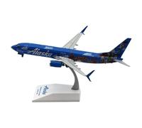 DLKMTIND Modelo De Avión A Reacción De Metal Fundido A Presión Boeing B737-800 De Alaska Airlines, Escala 1:200, Modelo N537AS