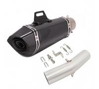 DLKUMPHEZ Silenciador On Compatible con Kawasaki Ninja ZX-6R 2009+, ZX6R | Slip Escape Modified Muffler Middle Link Pipe Compatible con Kawasaki ZX6R 2009+, ZX-6R 636 2009+(B)