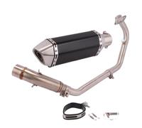 DLKUMPHEZ Sistema completo On tubo Compatible con CBR 150 2017-2020/ninja | Slip Full Modified Mid Link Pipe 50.8mm Muffler Escape Compatible con CBR 150 2017-2020/ninja250(E)