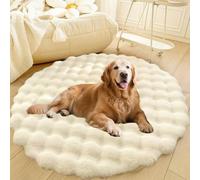 DLLDLGG Cama Redonda De Felpa para Perro, Sofá para Gato Cálido, Suave Y Relajante, Alfombra Extragrande, Lavable, Antideslizante Y Suave para Sala De Estar, Y Alfombra para Dormitorio