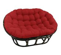 DLLDLGG Cojín Redondo Doble Papasan para Silla con Funda Impermeable, 170 X 120 Cm, Cojín De Apoyo para Chaise Longue, Cojín De Mimbre con Forma De Huevo, Mullido, para Interior Y Exterior