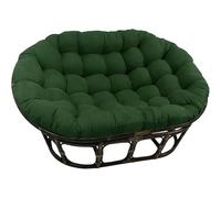 DLLDLGG Cojín Redondo Doble Papasan para Silla con Funda Impermeable, 170 X 120 Cm, Cojín De Apoyo para Chaise Longue, Cojín De Mimbre con Forma De Huevo, Mullido, para Interior Y Exterior