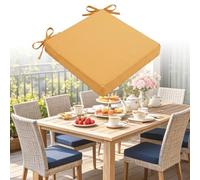 DLLDLGG Cojines De Asiento Cuadrados para Exteriores, 35/38/40/45/48/50cm 23 Colores, Cojines De Repuesto para Muebles De Patio con Lazos Y Funda Extraíble, Ideales para Sillas De Comedor De Ratán