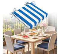 DLLDLGG Cojines De Asiento Cuadrados para Exteriores, 35/38/40/45/48/50cm 23 Colores, Cojines De Repuesto para Muebles De Patio con Lazos Y Funda Extraíble, Ideales para Sillas De Comedor De Ratán