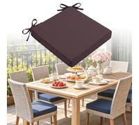 DLLDLGG Cojines De Asiento Cuadrados para Exteriores, 35/38/40/45/48/50cm 23 Colores, Cojines De Repuesto para Muebles De Patio con Lazos Y Funda Extraíble, Ideales para Sillas De Comedor De Ratán
