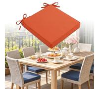 DLLDLGG Cojines De Asiento Cuadrados para Exteriores, 35/38/40/45/48/50cm 23 Colores, Cojines De Repuesto para Muebles De Patio con Lazos Y Funda Extraíble, Ideales para Sillas De Comedor De Ratán