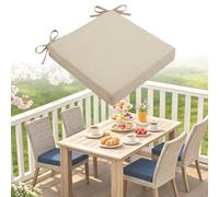 DLLDLGG Cojines para Sillas De Exterior Cojines Cuadrados Impermeables para Asientos De Mesas De Comedor Y Muebles De Patio, con Correas Antideslizantes Y Funda Extraíble Apta para Lavadora