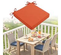 DLLDLGG Cojines para Sillas De Exterior Cojines Cuadrados Impermeables para Asientos De Mesas De Comedor Y Muebles De Patio, con Correas Antideslizantes Y Funda Extraíble Apta para Lavadora
