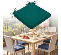 DLLDLGG Cojines para Sillas De Exterior Y Muebles De Patio, Resistentes Al Agua Y A La Decoloración, Almohadillas De Asiento Cuadradas De Repuesto con Cintas De Sujeción Y Funda Extraíble