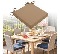 DLLDLGG Cojines para Sillas De Exterior Y Muebles De Patio, Resistentes Al Agua Y A La Decoloración, Almohadillas De Asiento Cuadradas De Repuesto con Cintas De Sujeción Y Funda Extraíble