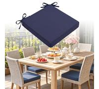 DLLDLGG Cojines para Sillas De Exterior Y Muebles De Patio, Resistentes Al Agua Y A La Decoloración, Almohadillas De Asiento Cuadradas De Repuesto con Cintas De Sujeción Y Funda Extraíble