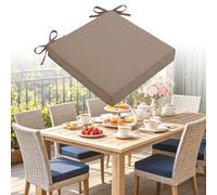 DLLDLGG Cojines para Sillas De Exterior Y Muebles De Patio, Resistentes Al Agua Y A La Decoloración, Almohadillas De Asiento Cuadradas De Repuesto con Cintas De Sujeción Y Funda Extraíble