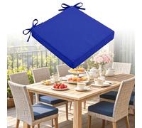 DLLDLGG Cojines para Sillas De Exterior Y Muebles De Patio, Resistentes Al Agua Y A La Decoloración, Almohadillas De Asiento Cuadradas De Repuesto con Cintas De Sujeción Y Funda Extraíble