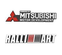 DLLHL Coche Emblema para Mitsubishi Mirage 2013-2019, Insignia Logo Adhesivo 3D de Metal para Coche Piezas para Coche,Ralliart