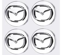 DLLHL Coche Tapas Centrales Cubos para Mazda CX-5 2012-2015,ABS Llanta Rueda Cubre Tapacubos Centrales Tapa de Central de Llanta AntióXido Coche Accesorios,Silver