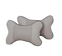 DLLRYLODY 2 Pzas Almohada de Cuello de Coche para BYD Seal U 2024-2026, Cojín de Nuca Cuero PU Reposacabezas Transpirable Apoyacabezas,Grey