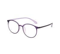 DLLY Gafas De Lectura,Anti-Luz Azul,con Bisagras De Resorte De Metal,para Hombres/Mujeres/Ancianos con Presbicia,Ayudas para La Lectura,Protección Radiológica,Anteojos Cómodos,Púrpura,+0.75