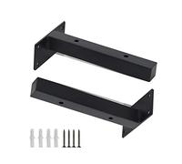 DLLY Soportes para Estantes Pesados, 1 Juego De 2 Escuadras Baldas Industriales T, Soporte para Estantes Oculto en Pared, Escuadra Estanteria Flotantes para DIY/decoración,Black-50cm/19.7in