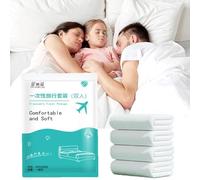 Dlmlemu Sábanas desechables tamaño King, sábanas de viaje desechables para hotel con funda de edredón y 2 fundas de almohada, ropa de cama desechable, sábanas desechables, no necesita lavado