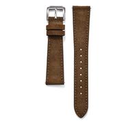 DLNTXFDG 1 correa de reloj clásica de piel de ante vintage de 18 mm, 19 mm, 20 mm y 22 mm.(Brown,18mm)