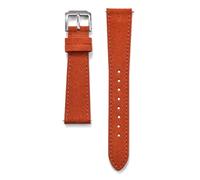 DLNTXFDG 1 correa de reloj clásica de piel de ante vintage de 18 mm, 19 mm, 20 mm y 22 mm.(Orange,19mm)