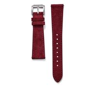 DLNTXFDG 1 correa de reloj clásica de piel de ante vintage de 18 mm, 19 mm, 20 mm y 22 mm.(Wine red,18mm)