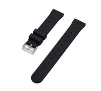 DLNTXFDG 1 correa de reloj de goma tipo gofre de 20 mm y 22 mm(Black silver,22mm)