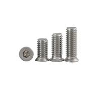 DLNTXFDG M2 M3 M4 M5 M6 304 Acero Inoxidable diámetro de Cabeza pequeña Cabeza avellanada Fina Tornillo de Cabeza Hueca(50pcs M2X6X3)