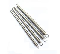 DLNTXFDG Resorte de tracción de Acero Inoxidable 304, Gancho y Bucle Cerrado de Doble Bucle, diámetro de Alambre: 0,5 mm(80mm(5pcs),6mm)