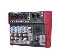 DLOETT SM-68 - Consola mezcladora de tarjeta de sonido digital de 6 canales, 16 efectos integrados con interfaz de audio USB, compatible con