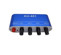 DLOETT - Tablero mezclador estéreo de 4 vías, fuente de audio, reverberador, controlador, amplificador, auriculares, tabla de mezcla, bricolaje, cuatro entradas una salida (color: D)