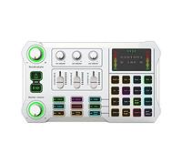 DLOETT X10 Tarjeta de Sonido en Vivo para teléfono móvil con computadora con Puerto XLR OTG de 48 V Grabación del Mezclador (Color : Wit)