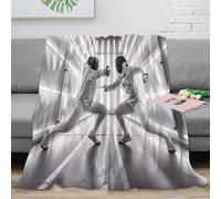 DLONIRPEX Estampado 3D Duel Action Manta de salón Microfibra Ropa de Cama Lavable en Lavadora Modern Sports Manta de salón Suave para Regalos para casa Nueva 40x50inch(100x130cm)